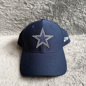 Men's New Era Navy Dallas Cowboys Hit 39THIRTY Flex Hat Small/Medium Navy Silver